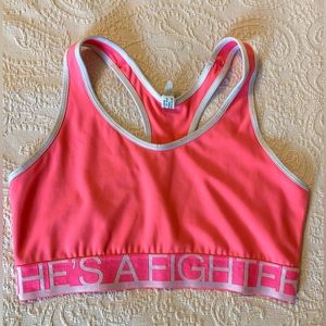Under Amour She’s A Fighter Hot Pink Sports Bra, Medium 💗